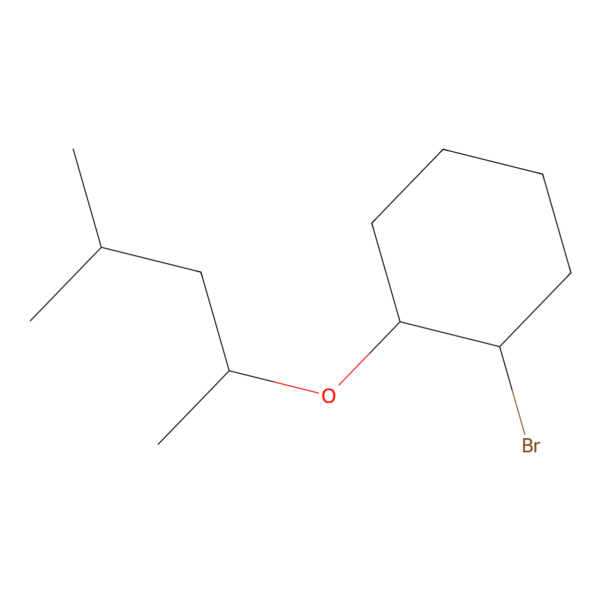 1-Bromo-2-((4-methylpentan-2-yl)oxy)cyclohexane molecular structure, CAS 1249024-52-9