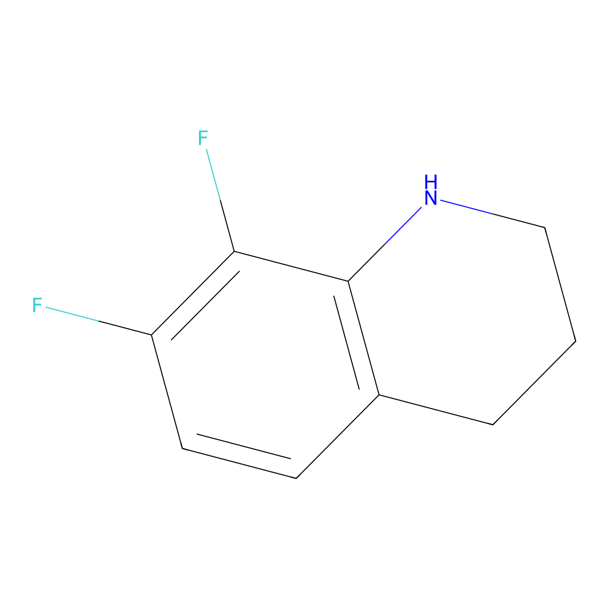 7,8-Difluoro-1,2,3,4-tetrahydroquinoline molecular structure, CAS 1249025-43-1