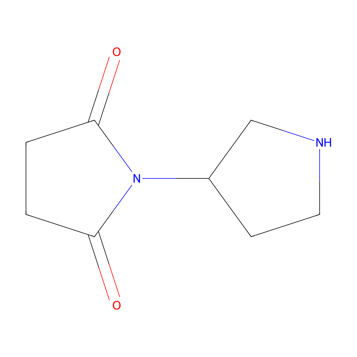 1-(Pyrrolidin-3-yl)pyrrolidine-2,5-dione molecular structure, CAS 1249027-58-4