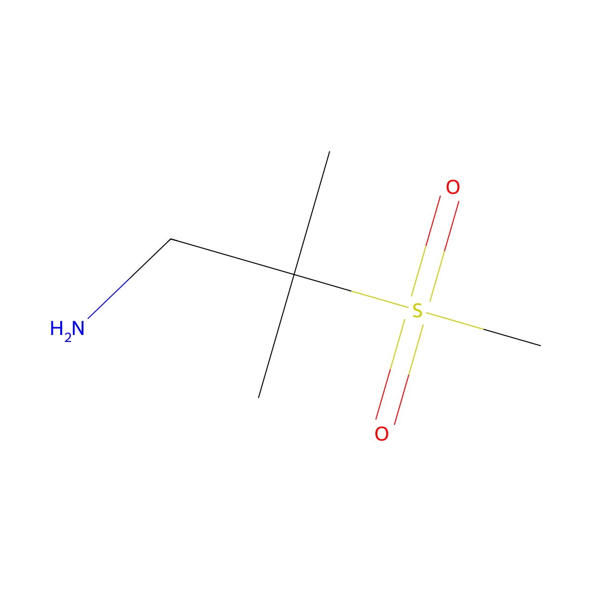 2-Methanesulfonyl-2-methylpropan-1-amine molecular structure, CAS 1249028-10-1