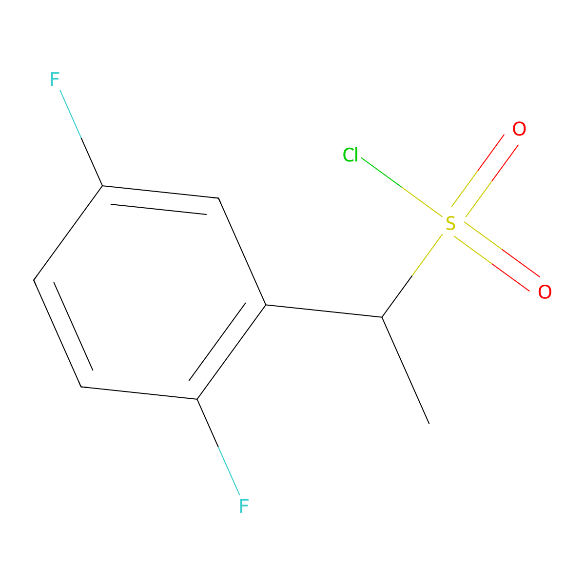 1-(2,5-Difluorophenyl)ethane-1-sulfonyl chloride molecular structure, CAS 1249028-29-2