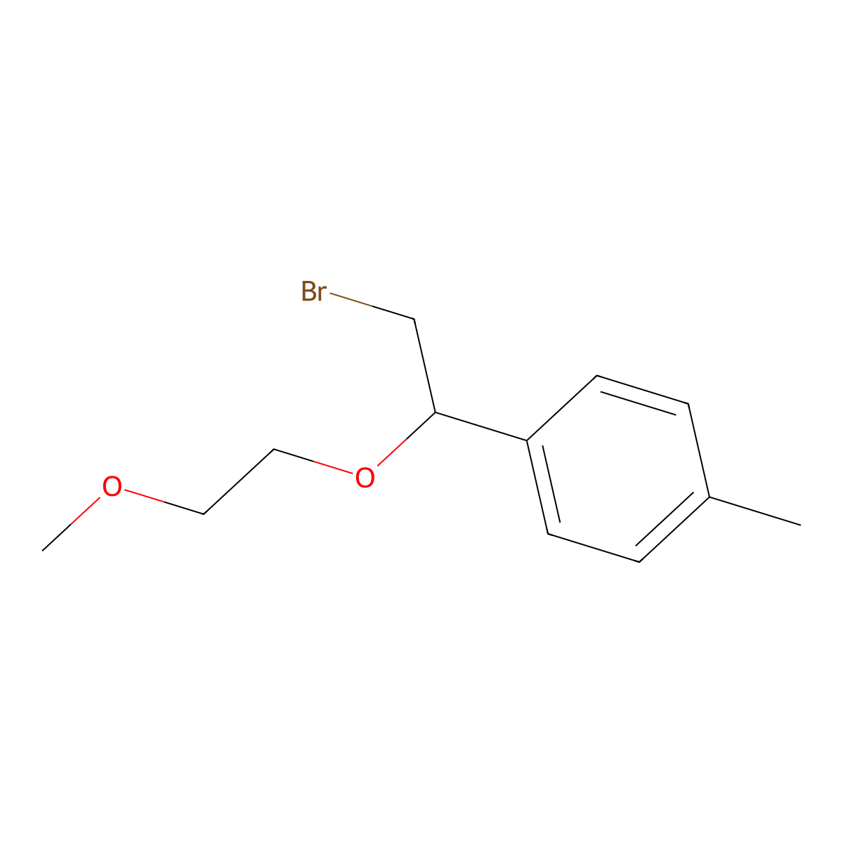 1-(2-Bromo-1-(2-methoxyethoxy)ethyl)-4-methylbenzene molecular structure, CAS 1249030-01-0