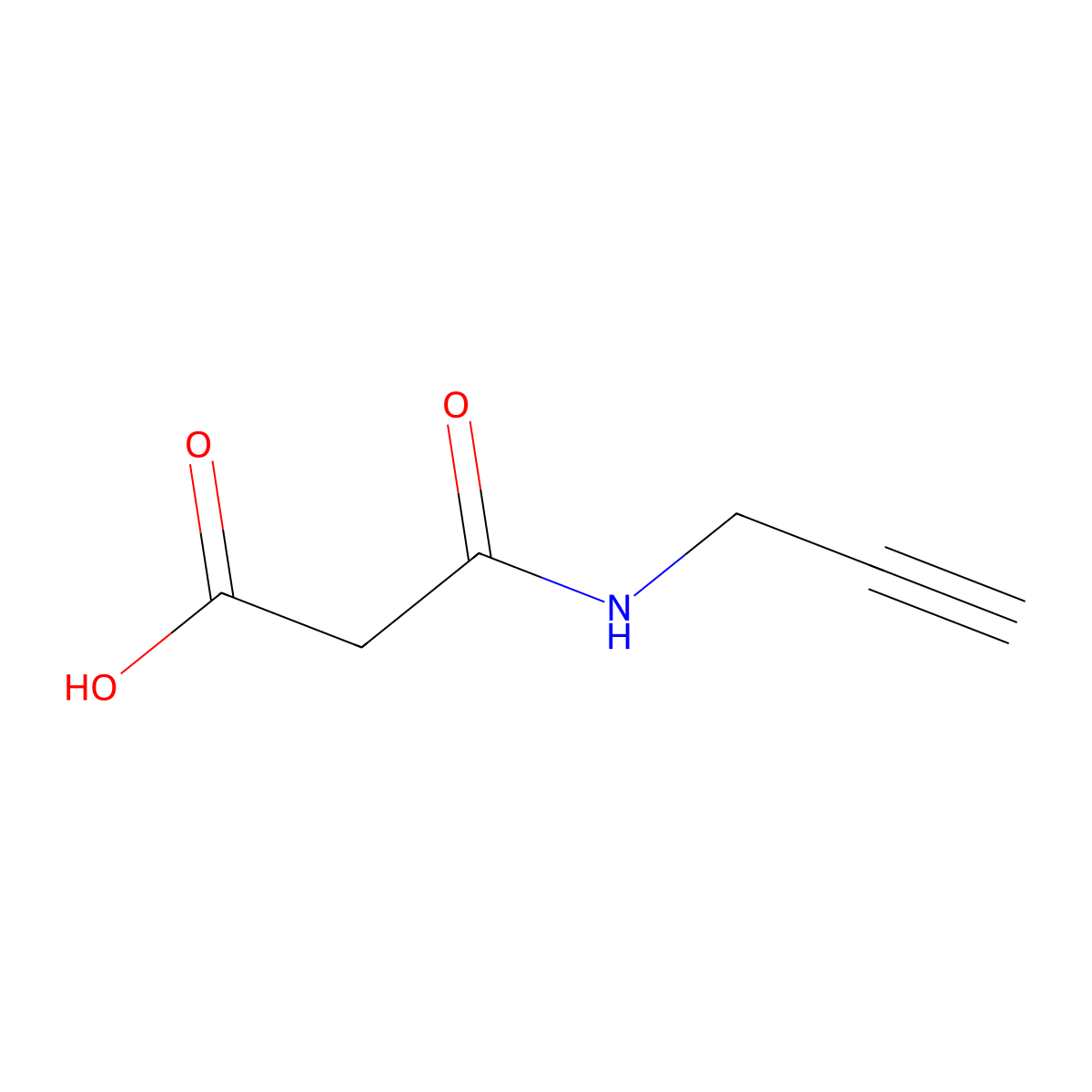 2-[(Prop-2-yn-1-yl)carbamoyl]acetic acid molecular structure, CAS 1249030-90-7