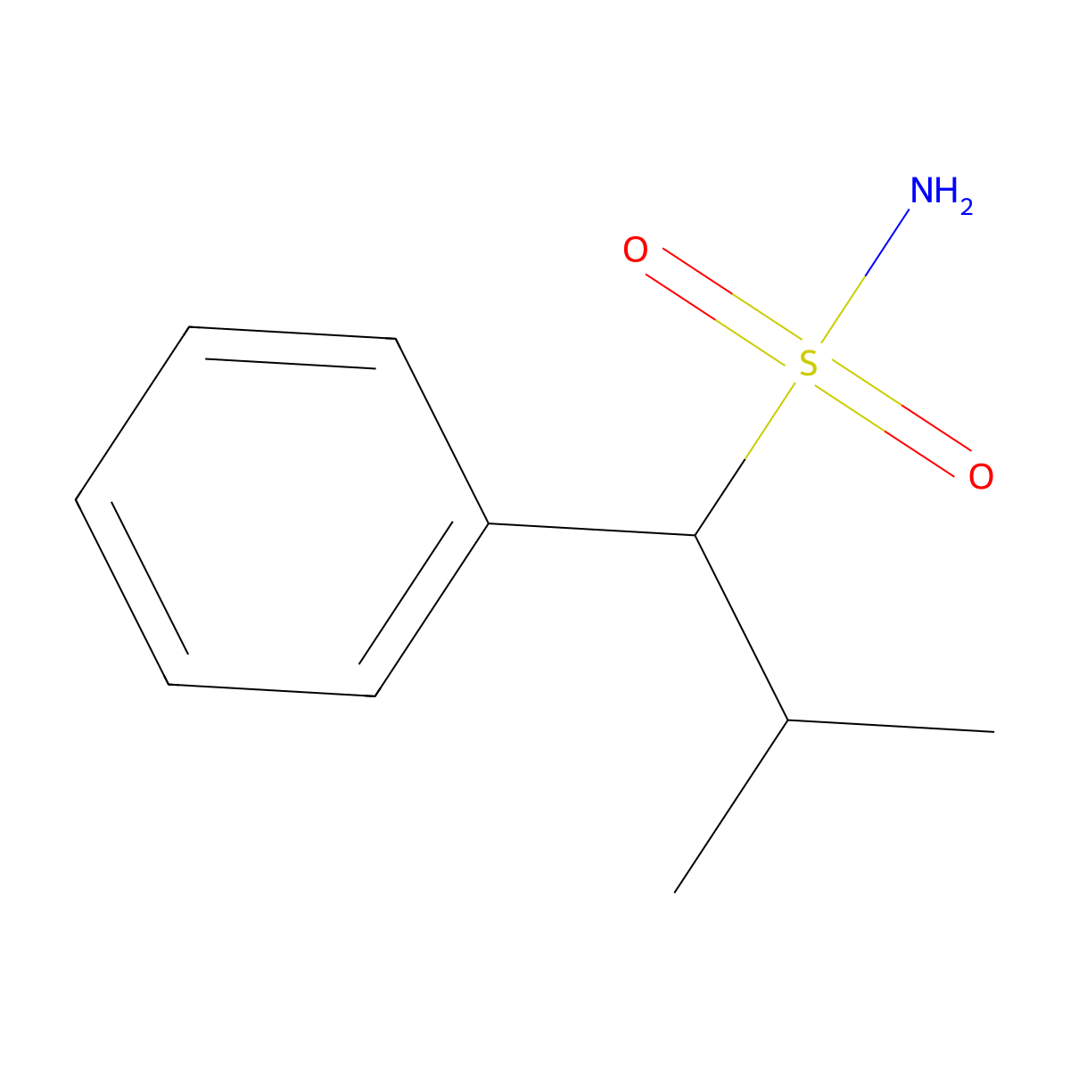 2-Methyl-1-phenylpropane-1-sulfonamide molecular structure, CAS 1249032-33-4