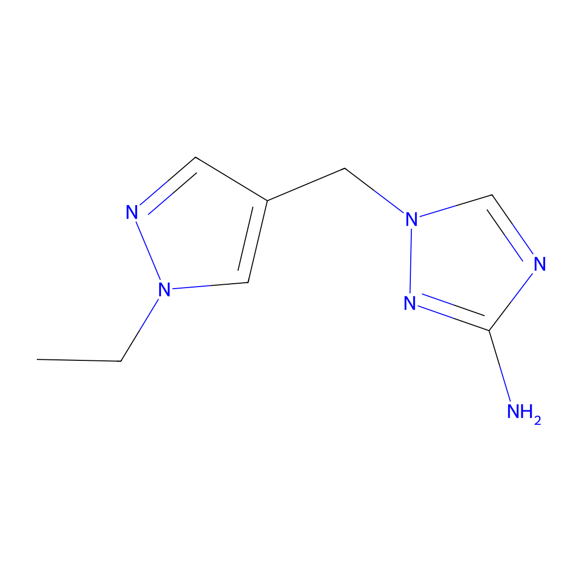 1-[(1-Ethyl-1H-pyrazol-4-YL)methyl]-1H-1,2,4-triazol-3-amine molecular structure, CAS 1249034-21-6