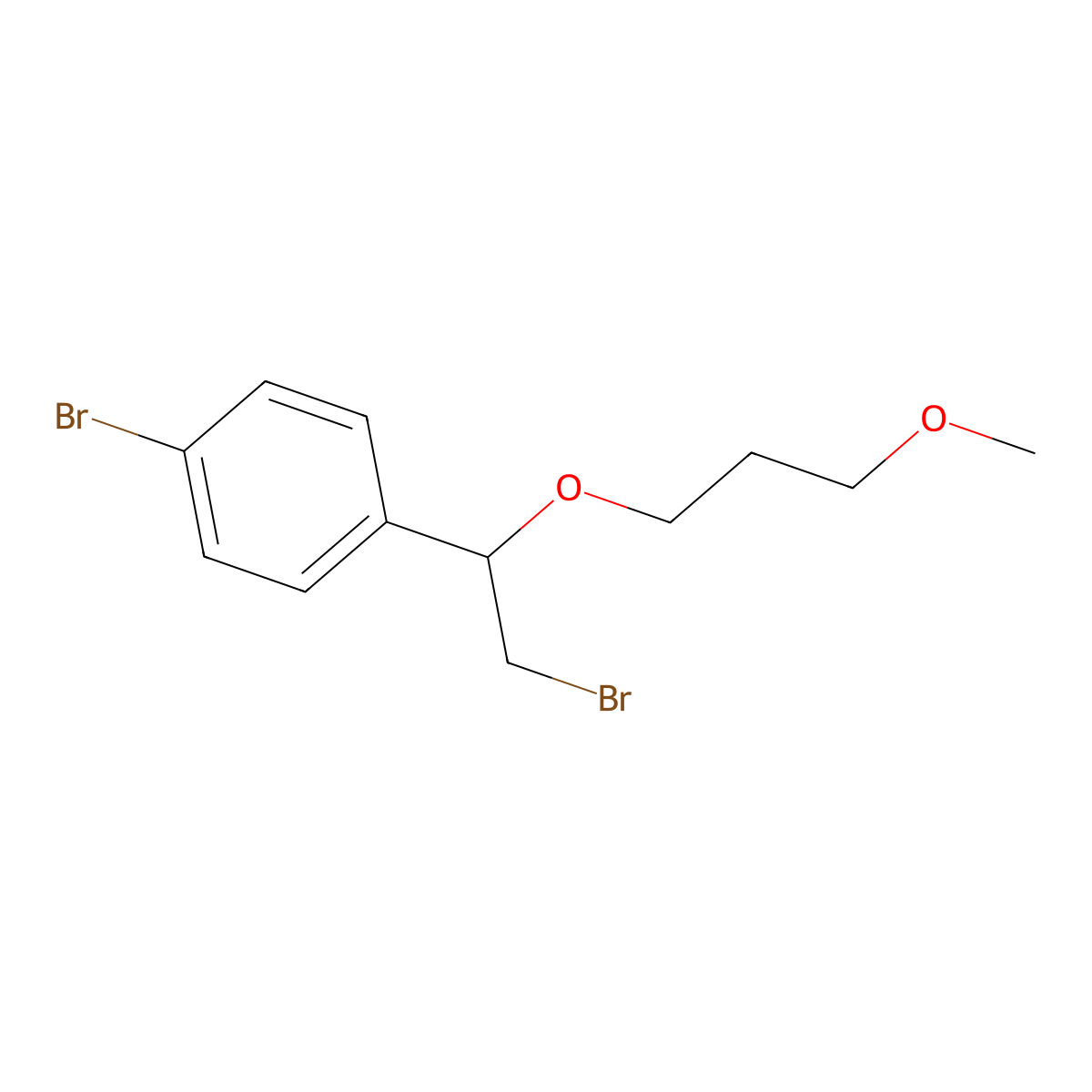 1-Bromo-4-[2-bromo-1-(3-methoxypropoxy)ethyl]benzene molecular structure, CAS 1249035-12-8
