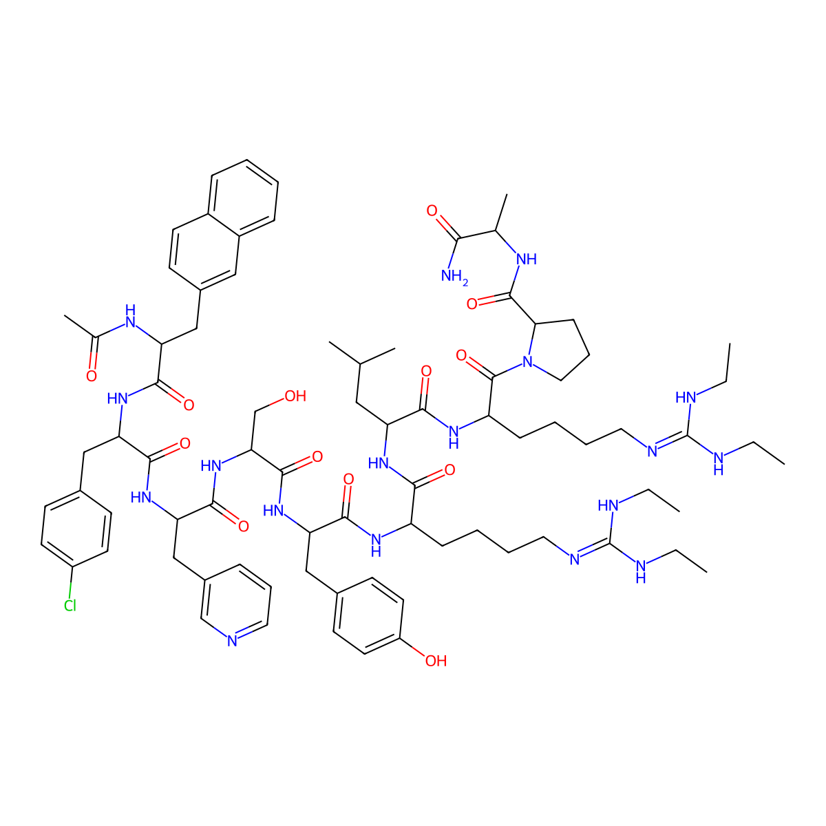 Ganirelix molecular structure, CAS 124904-93-4