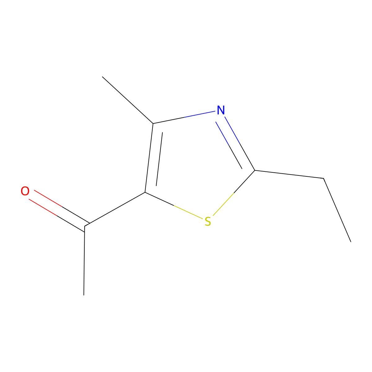 1-(2-Ethyl-4-methyl-1,3-thiazol-5-yl)ethan-1-one molecular structure, CAS 1249043-91-1