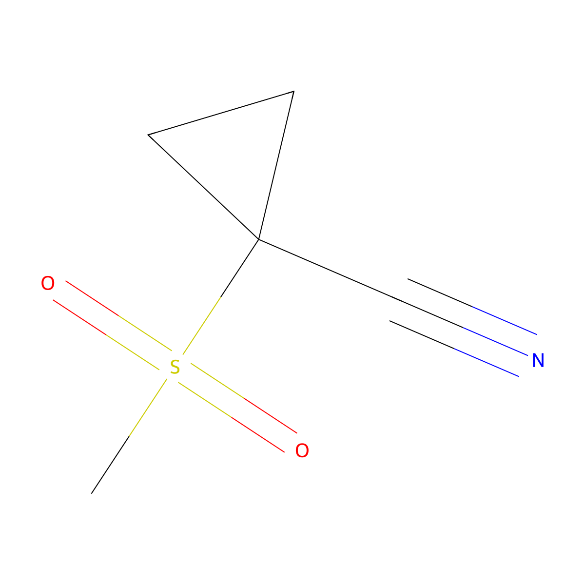 1-(Methylsulfonyl)cyclopropanecarbonitrile molecular structure, CAS 1249044-16-3