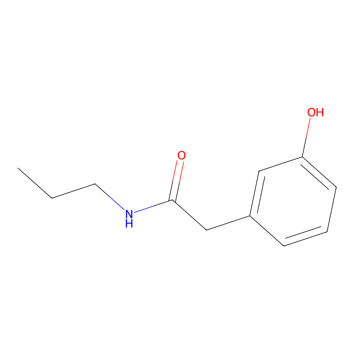 2-(3-hydroxyphenyl)-N-propylacetamide molecular structure, CAS 1249044-75-4