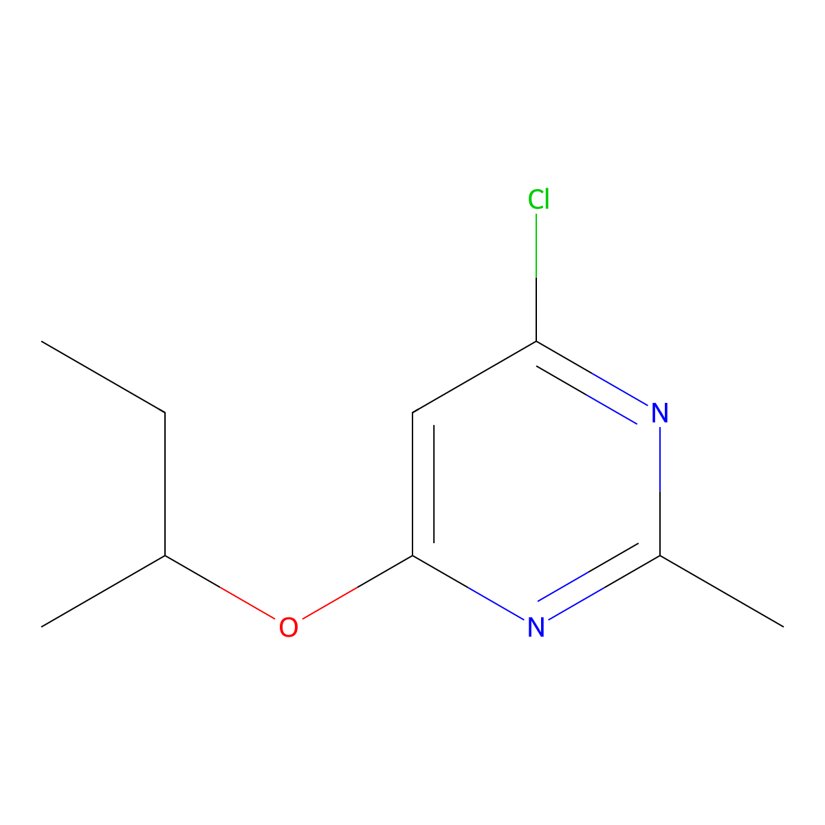 4-(Butan-2-yloxy)-6-chloro-2-methylpyrimidine molecular structure, CAS 1249047-50-4