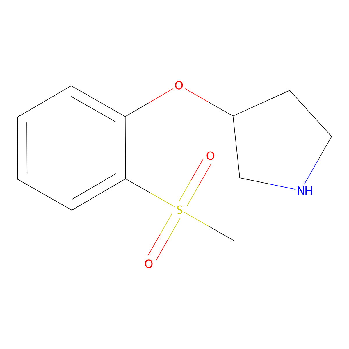 3-(2-Methanesulfonylphenoxy)pyrrolidine molecular structure, CAS 1249049-01-1