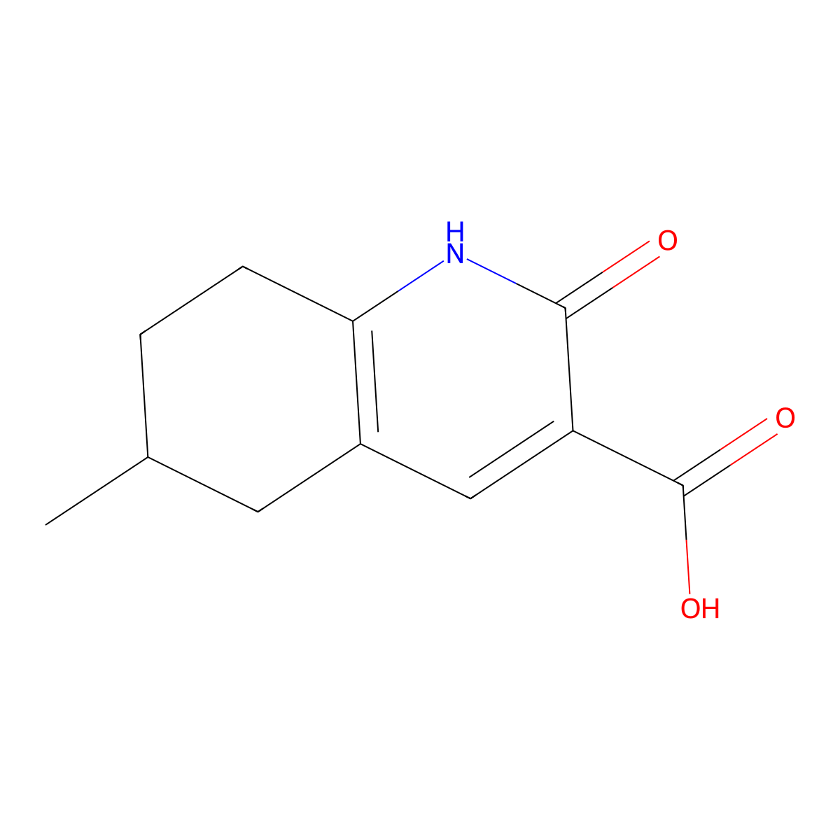 6-Methyl-2-oxo-1,2,5,6,7,8-hexahydroquinoline-3-carboxylic acid molecular structure, CAS 1249049-37-3