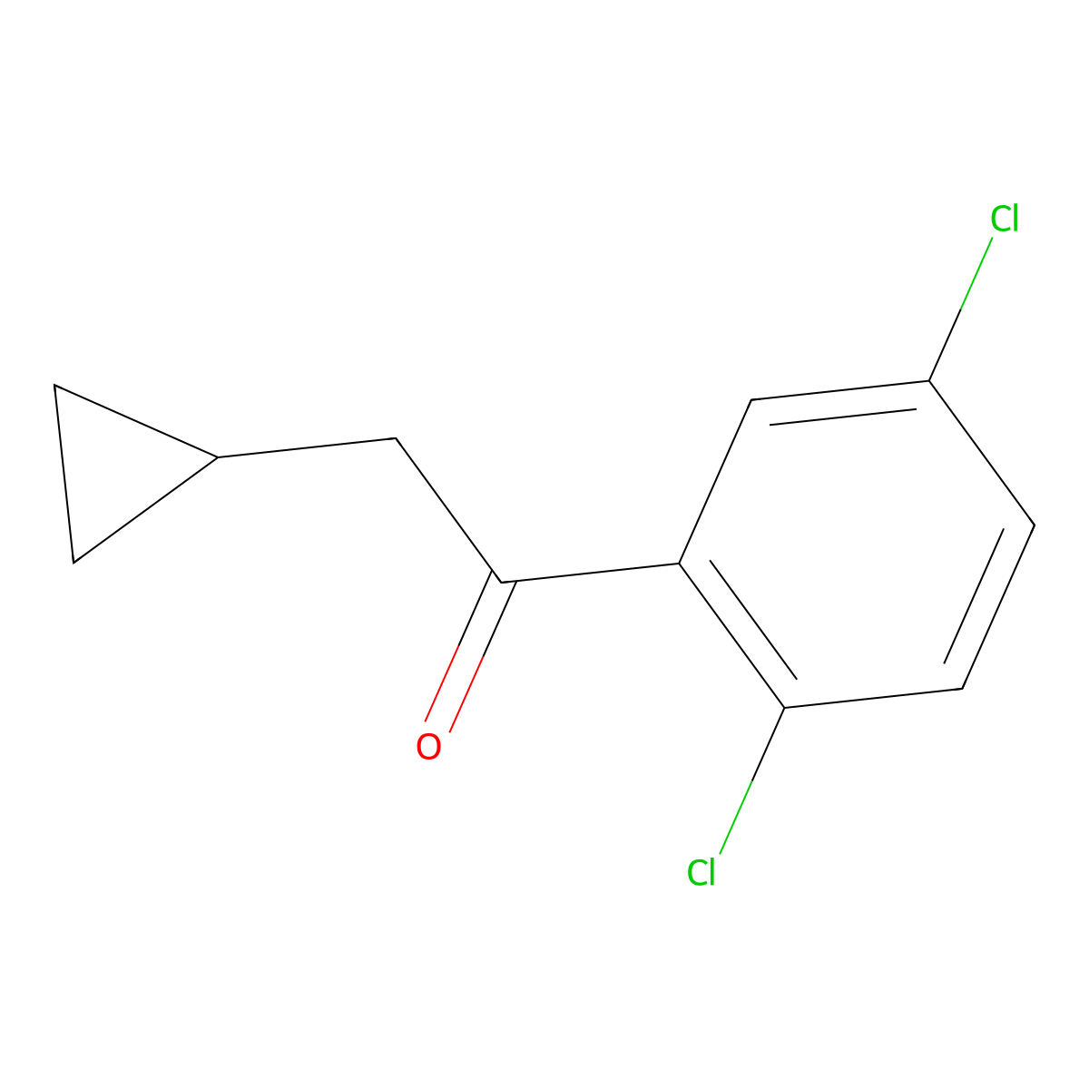 2-Cyclopropyl-1-(2,5-dichlorophenyl)ethan-1-one molecular structure, CAS 1249049-64-6