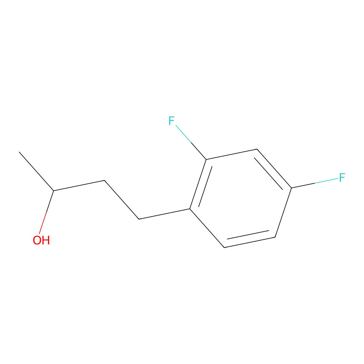 4-(2,4-Difluorophenyl)butan-2-ol molecular structure, CAS 1249054-04-3