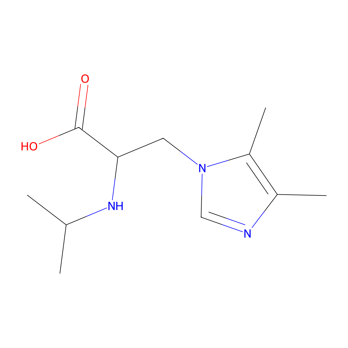 3-(4,5-Dimethyl-1h-imidazol-1-yl)-2-(isopropylamino)propanoic acid molecular structure, CAS 1249055-83-1