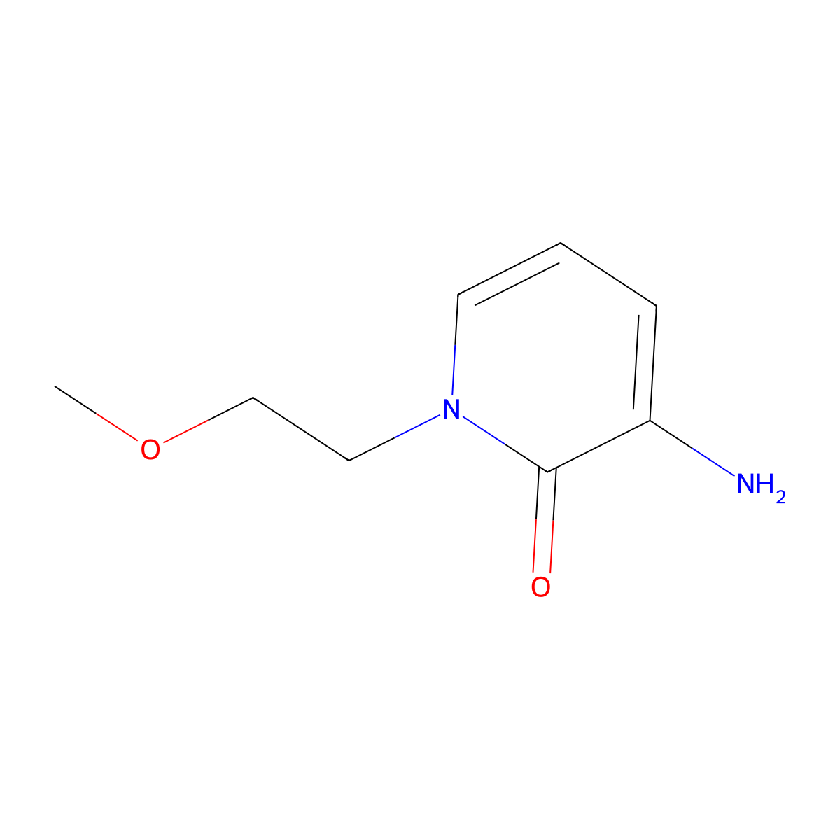 3-Amino-1-(2-methoxyethyl)pyridin-2(1H)-one molecular structure, CAS 1249057-53-1