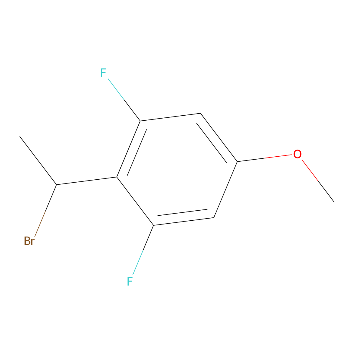 2-(1-Bromoethyl)-1,3-difluoro-5-methoxybenzene molecular structure, CAS 1249057-91-7
