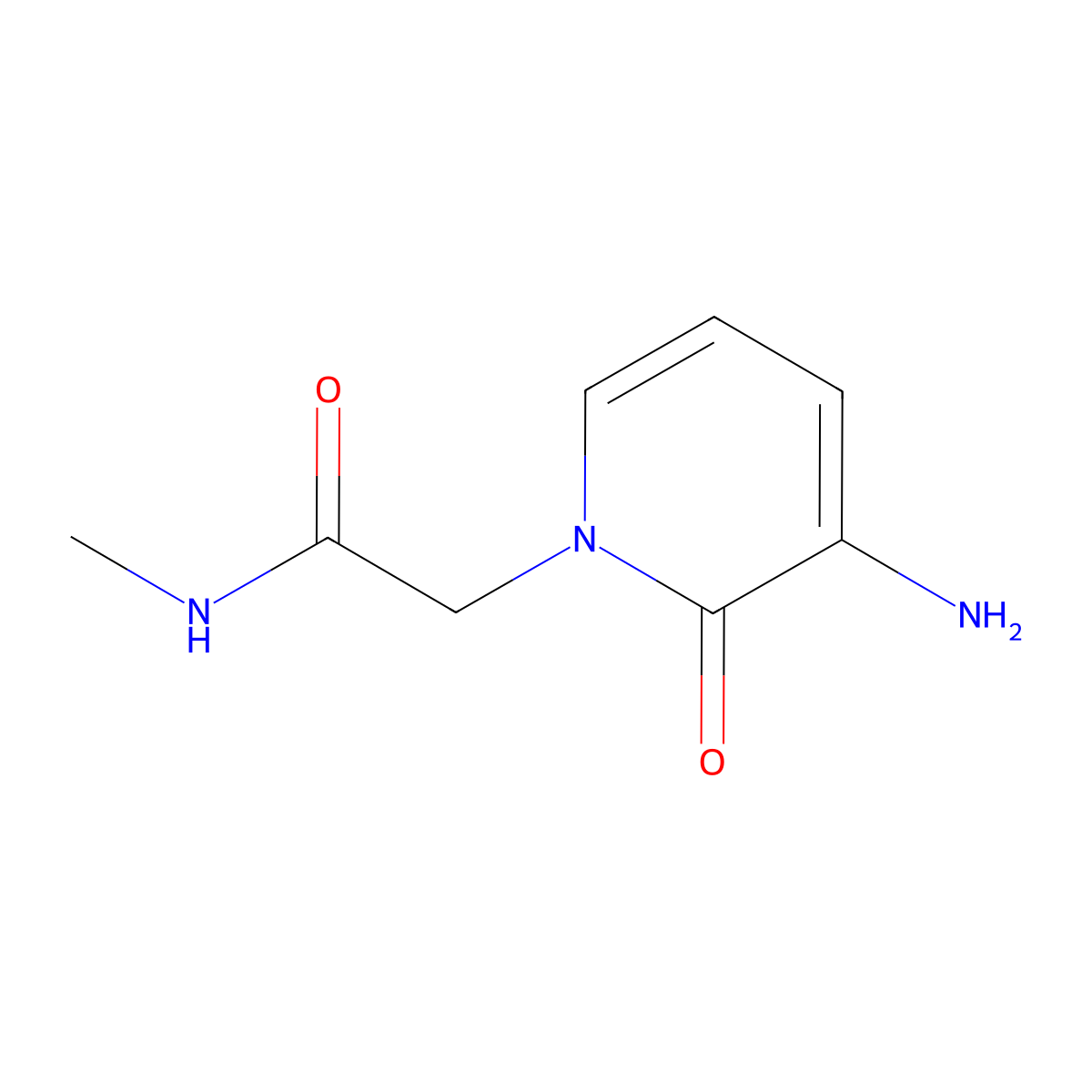 2-(3-amino-2-oxo-1,2-dihydropyridin-1-yl)-N-methylacetamide molecular structure, CAS 1249062-27-8