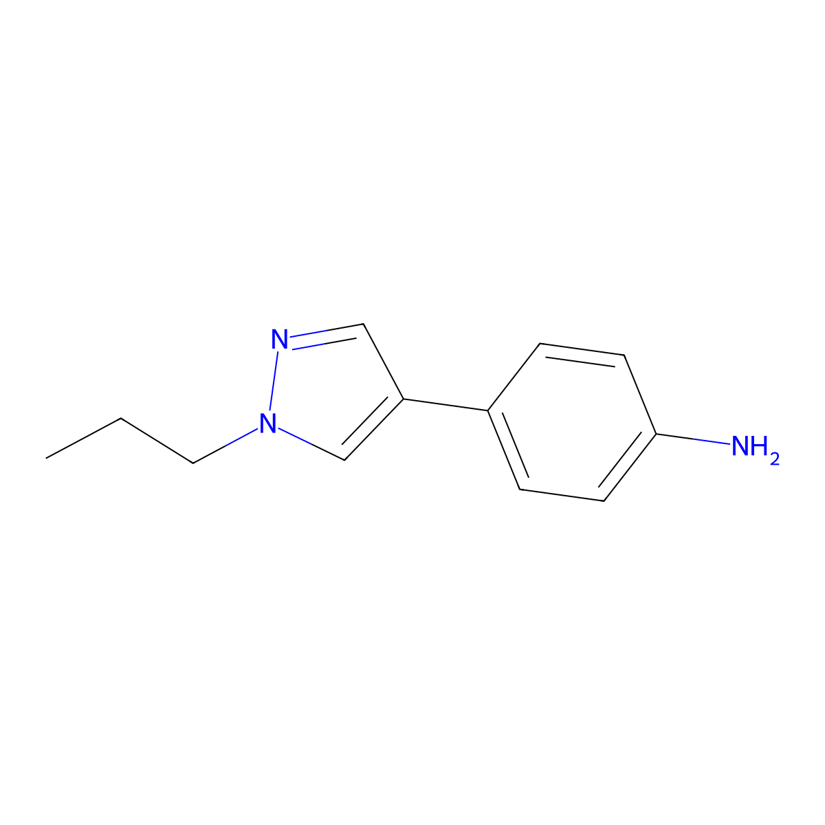 4-(1-Propyl-1h-pyrazol-4-yl)aniline molecular structure, CAS 1249064-52-5
