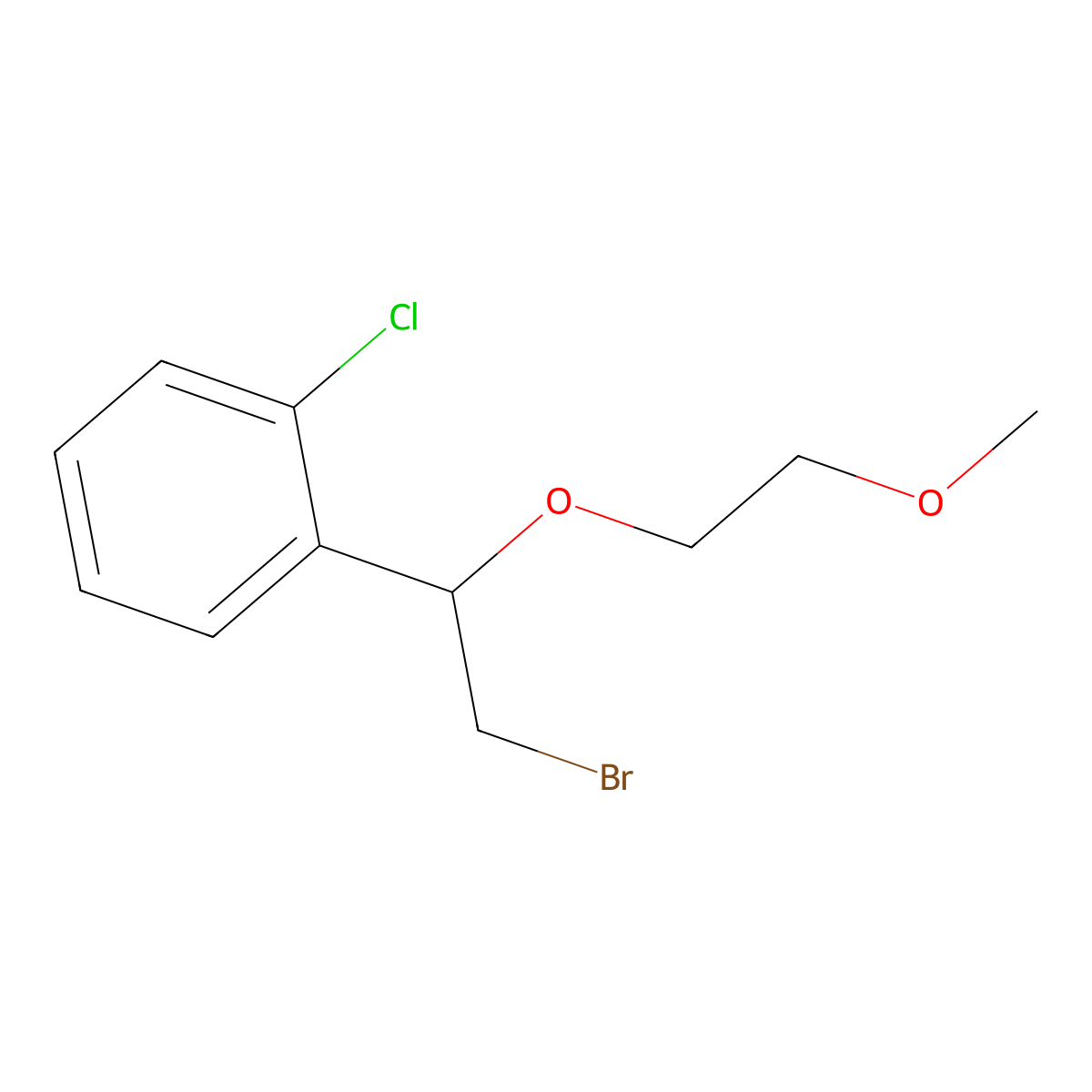 1-(2-Bromo-1-(2-methoxyethoxy)ethyl)-2-chlorobenzene molecular structure, CAS 1249066-15-6