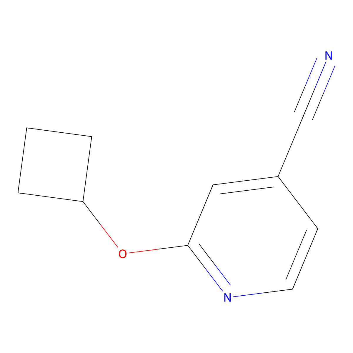 2-Cyclobutoxypyridine-4-carbonitrile molecular structure, CAS 1249068-43-6