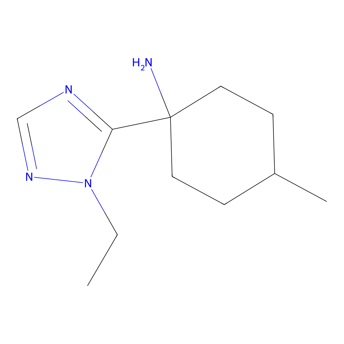 1-(1-Ethyl-1h-1,2,4-triazol-5-yl)-4-methylcyclohexan-1-amine molecular structure, CAS 1249068-94-7