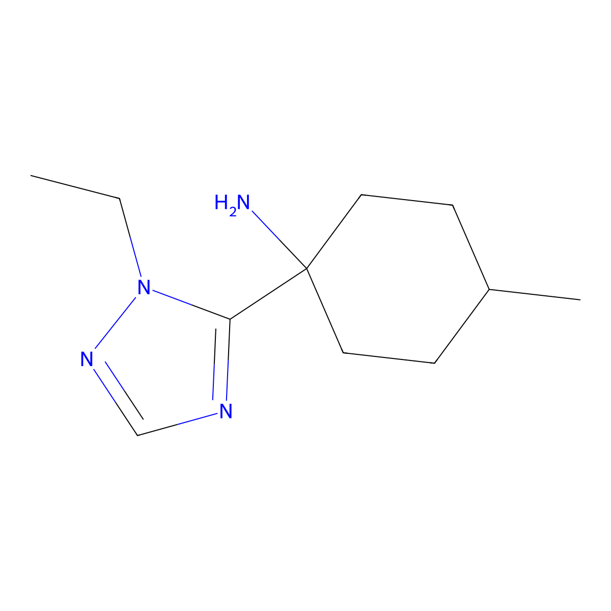 1-(1-Ethyl-1h-1,2,4-triazol-5-yl)-4-methylcyclohexan-1-amine molecular structure, CAS 1249068-94-7