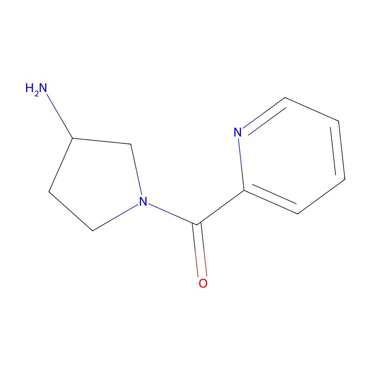 1-(Pyridine-2-carbonyl)pyrrolidin-3-amine molecular structure, CAS 1249070-30-1