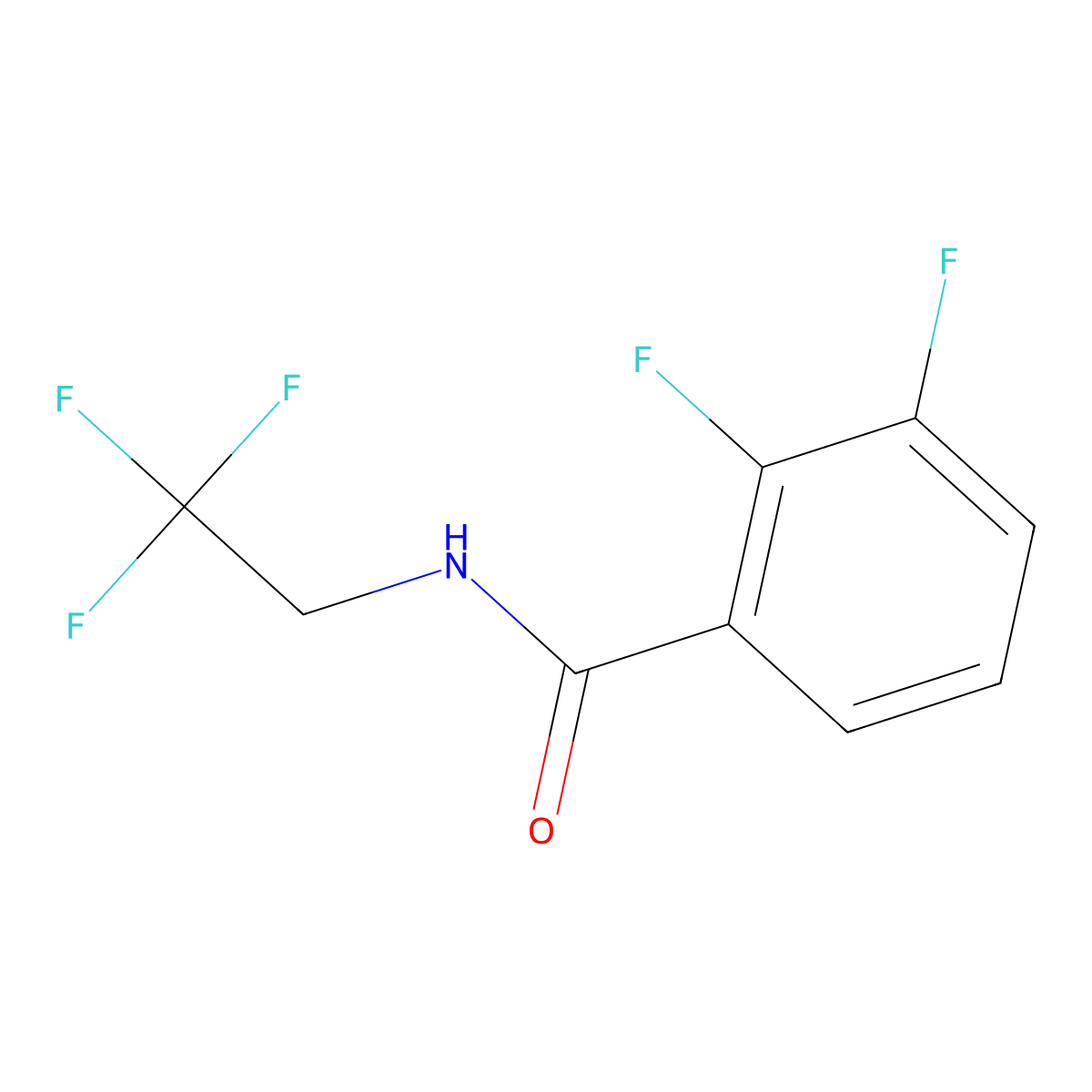 2,3-difluoro-N-(2,2,2-trifluoroethyl)benzamide molecular structure, CAS 1249070-32-3