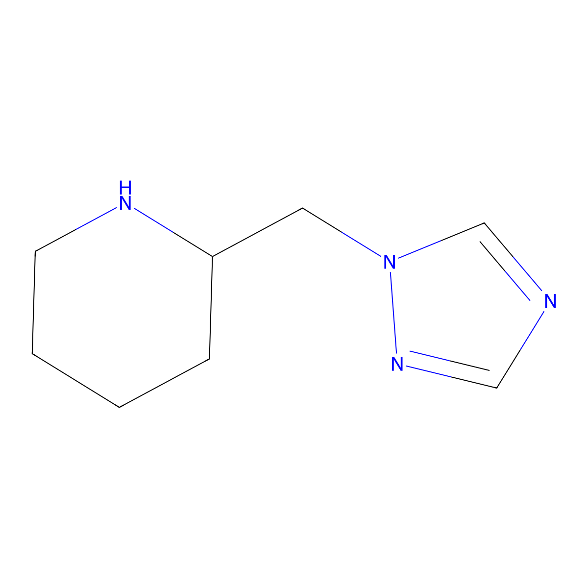2-(1H-1,2,4-triazol-1-ylmethyl)piperidine molecular structure, CAS 1249074-12-1