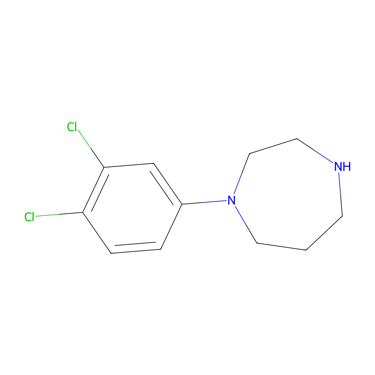 1-(3,4-Dichlorophenyl)-1,4-diazepane molecular structure, CAS 1249074-58-5
