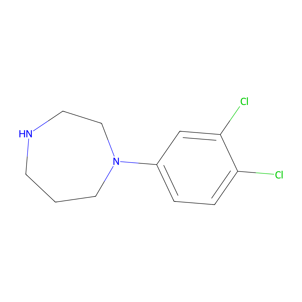 1-(3,4-Dichlorophenyl)-1,4-diazepane molecular structure, CAS 1249074-58-5