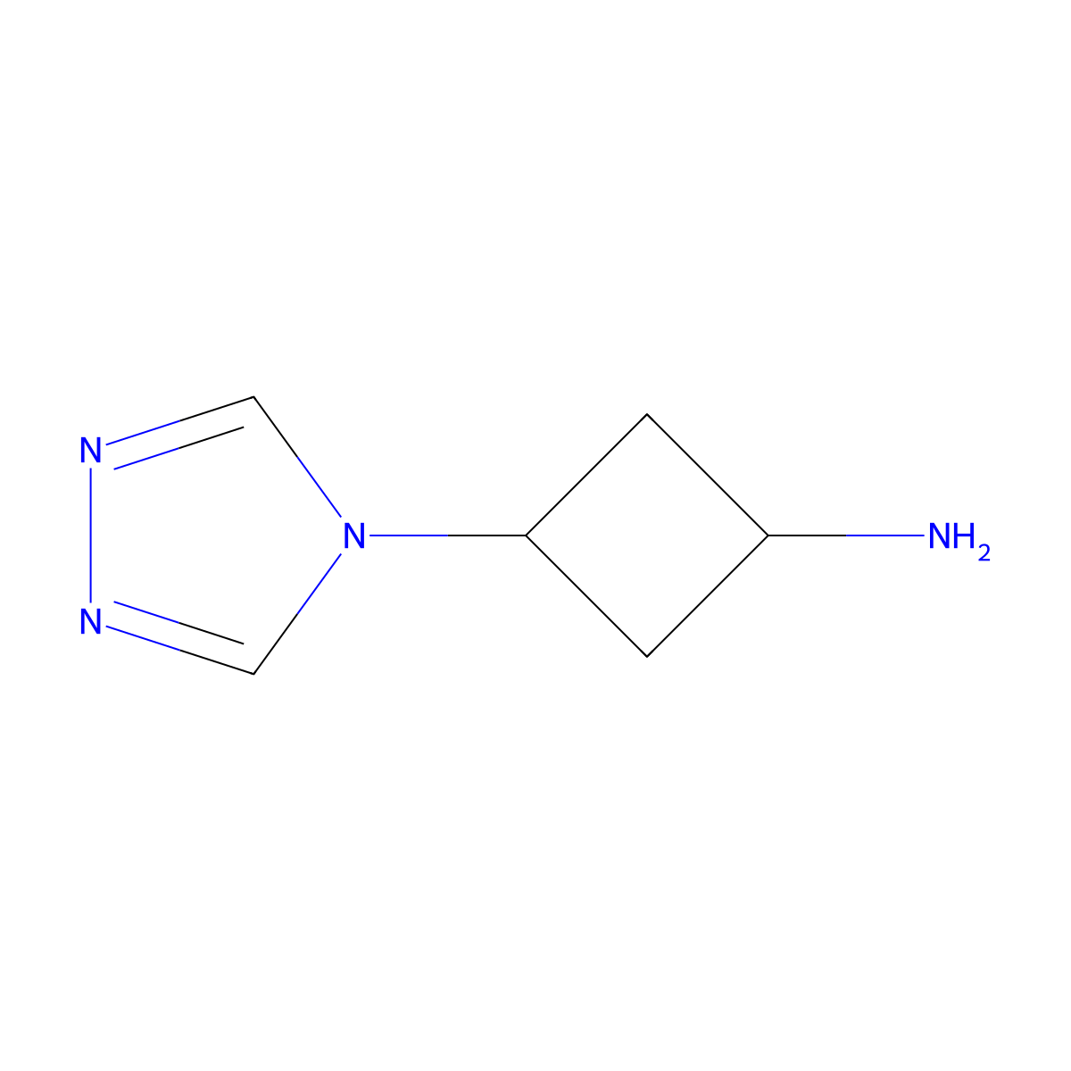 3-(4H-1,2,4-triazol-4-yl)cyclobutan-1-amine molecular structure, CAS 1249077-19-7