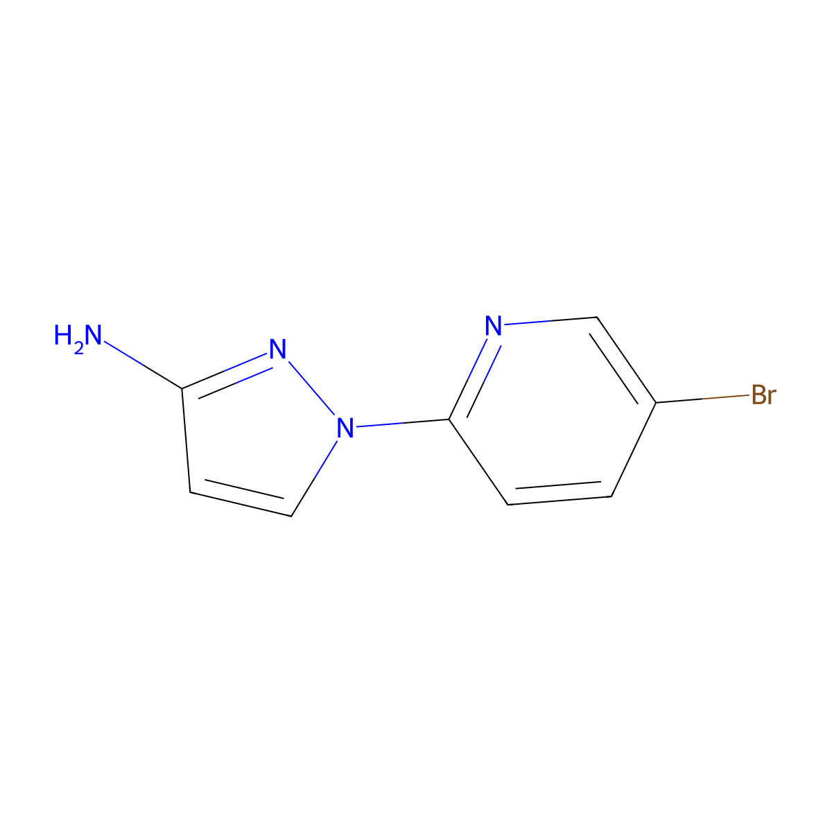 1-(5-Bromopyridin-2-yl)-1h-pyrazol-3-amine molecular structure, CAS 1249078-80-5
