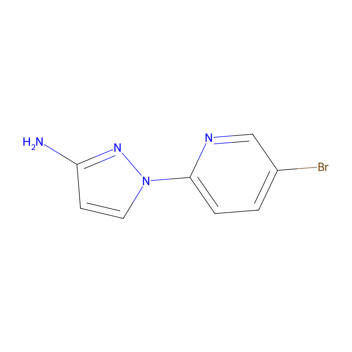 1-(5-Bromopyridin-2-yl)-1h-pyrazol-3-amine molecular structure, CAS 1249078-80-5