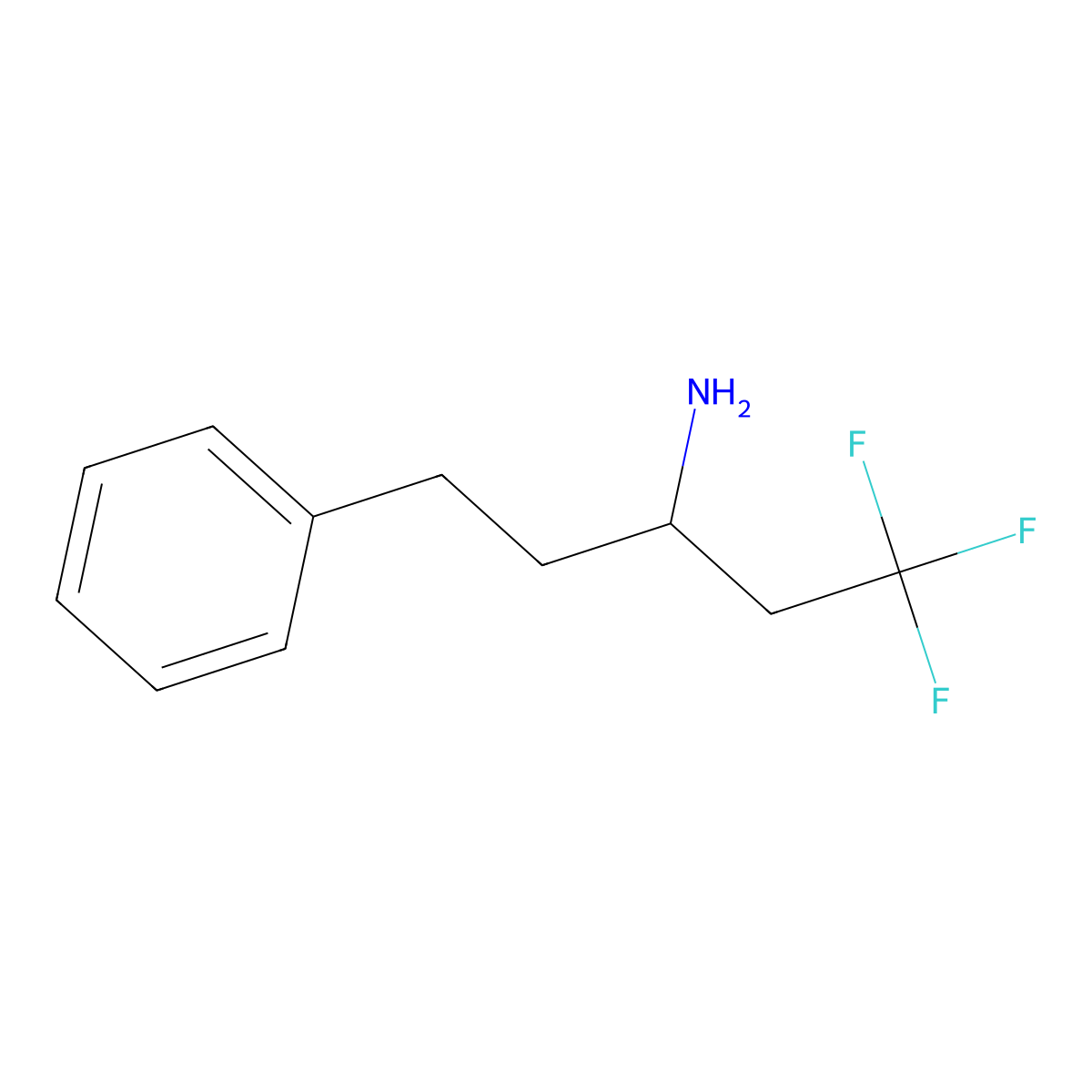 1,1,1-Trifluoro-5-phenylpentan-3-amine molecular structure, CAS 1249080-46-3