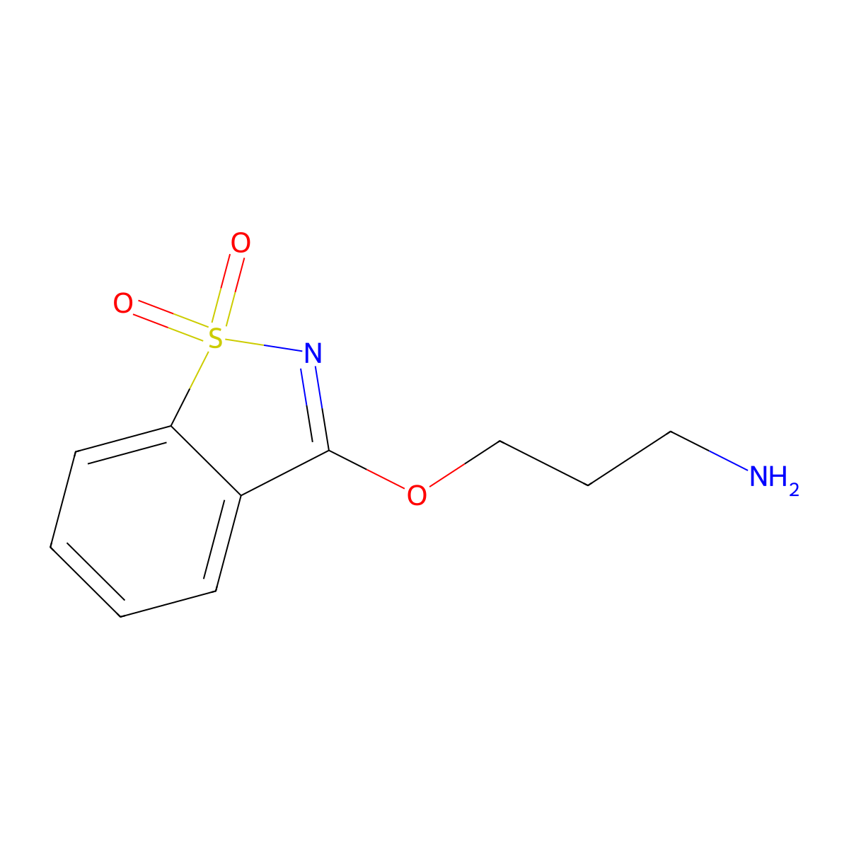 3-(3-Aminopropoxy)-1lambda6,2-benzothiazole-1,1-dione molecular structure, CAS 1249081-00-2