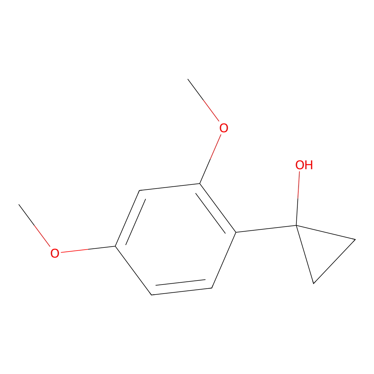 1-(2,4-Dimethoxyphenyl)cyclopropan-1-ol molecular structure, CAS 1249081-58-0