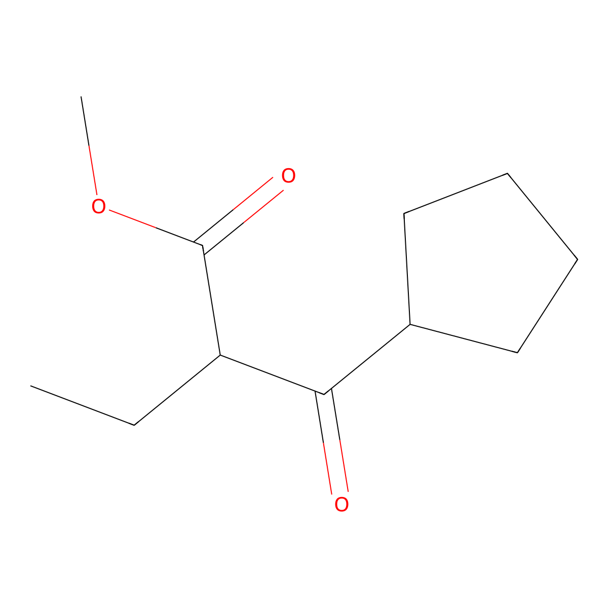 Methyl 2-cyclopentanecarbonylbutanoate molecular structure, CAS 1249081-72-8