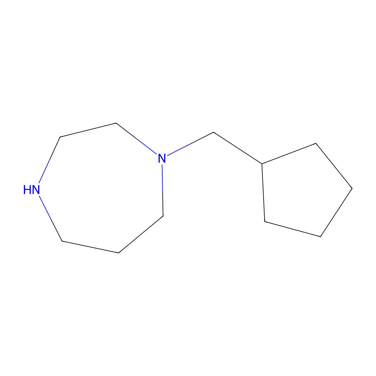 1-(Cyclopentylmethyl)-1,4-diazepane molecular structure, CAS 1249083-55-3