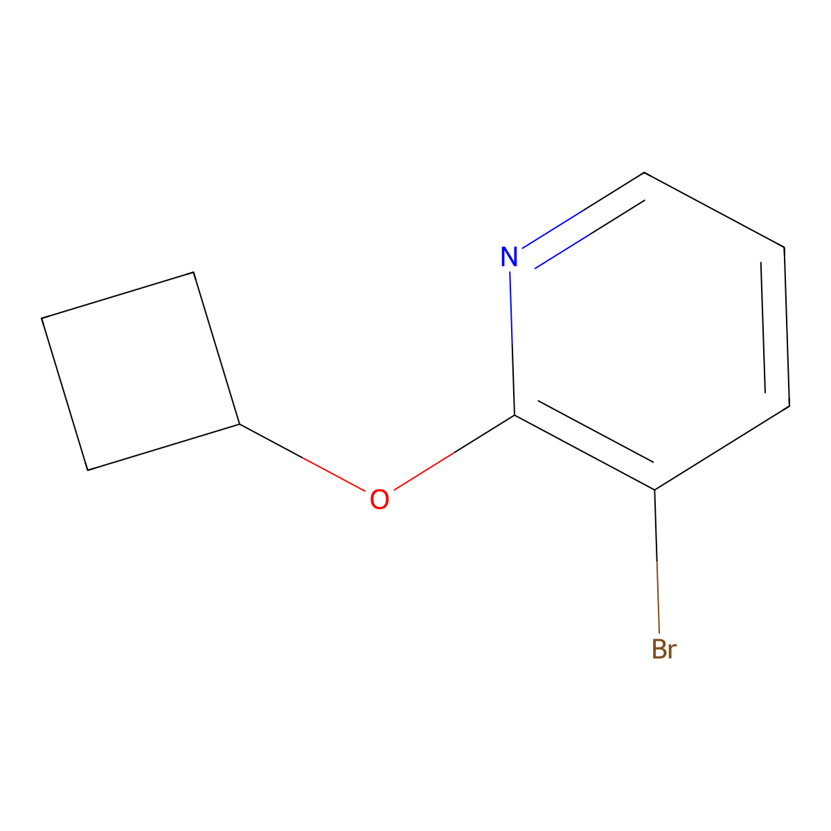 3-Bromo-2-cyclobutoxypyridine molecular structure, CAS 1249084-73-8