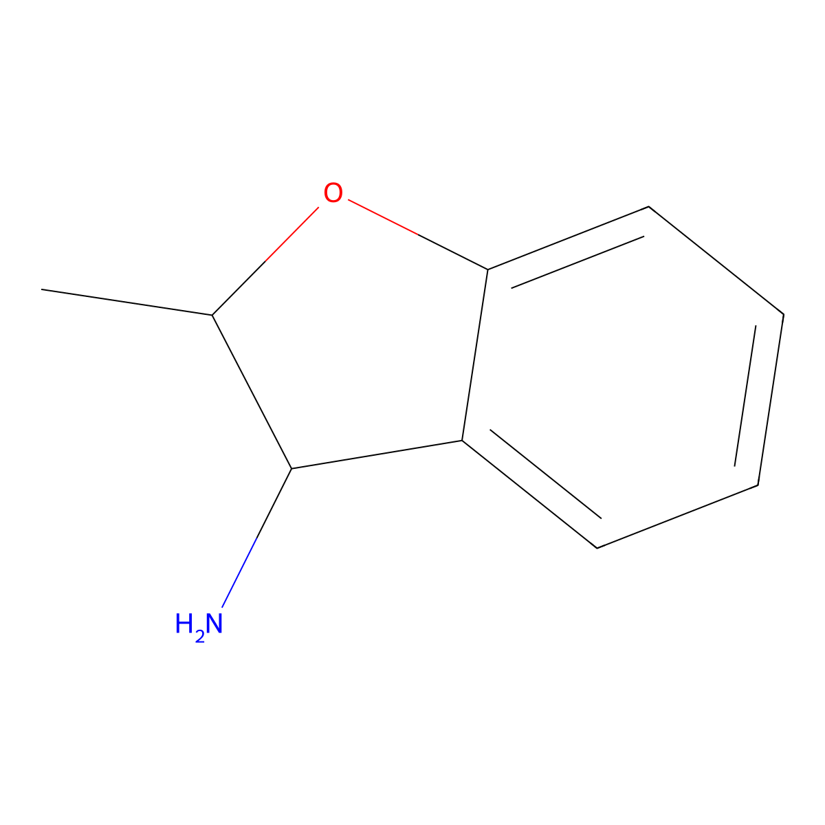 2-Methyl-2,3-dihydro-1-benzofuran-3-amine molecular structure, CAS 1249087-42-0