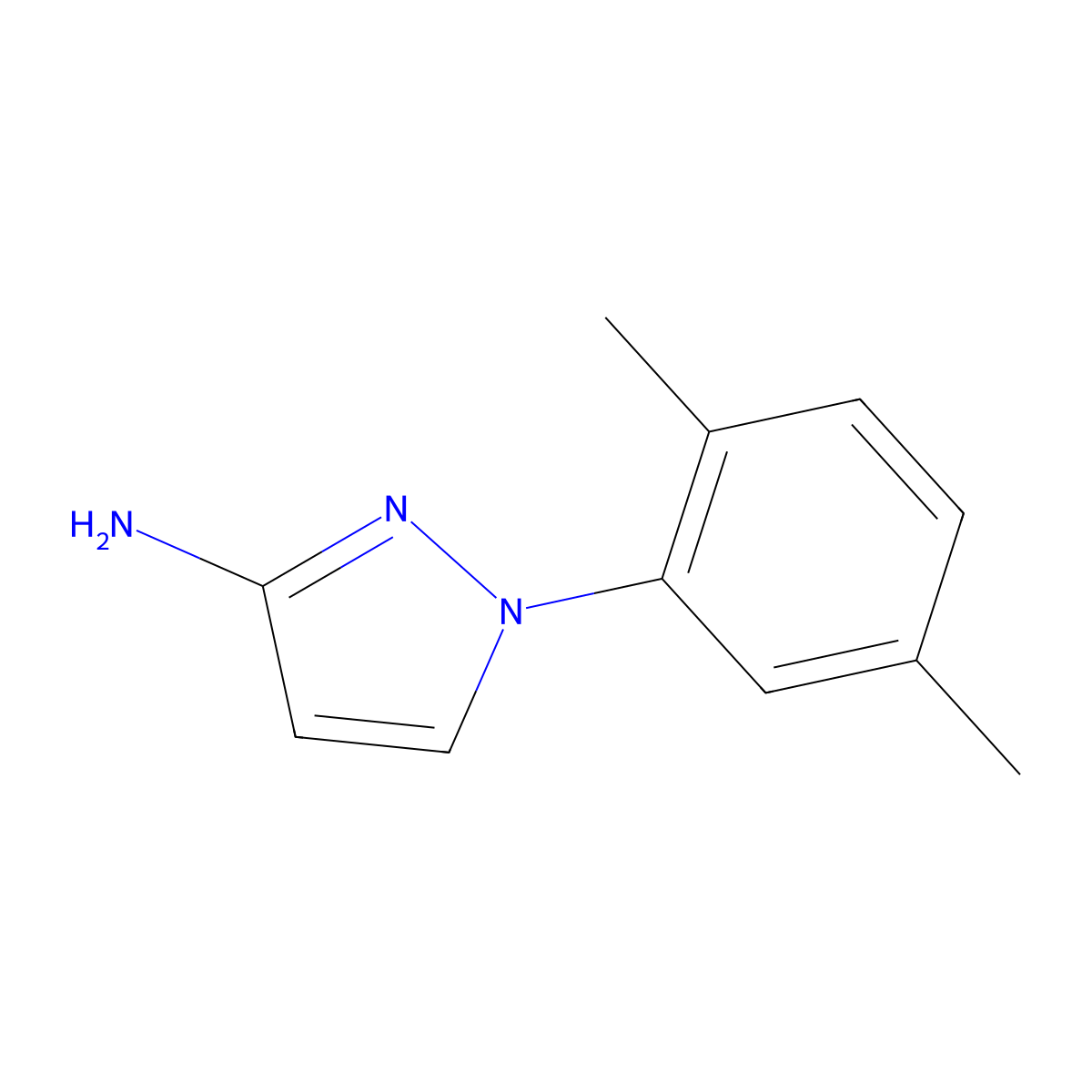 1-(2,5-dimethylphenyl)-1H-pyrazol-3-amine molecular structure, CAS 1249088-69-4