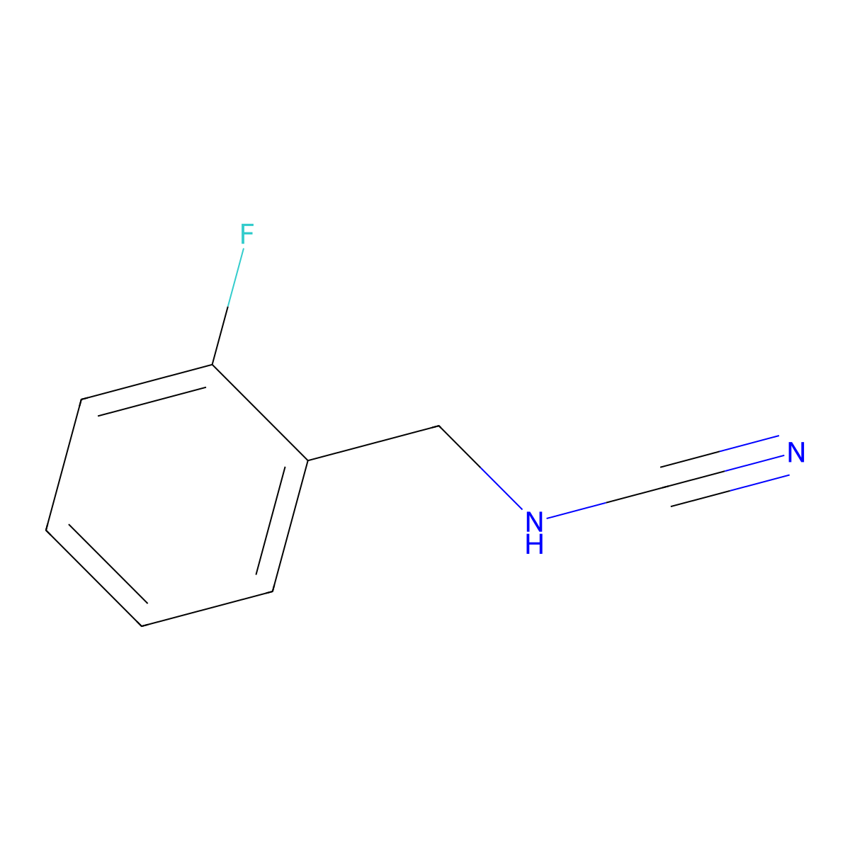 (2-Fluorobenzyl)cyanamide molecular structure, CAS 1249090-98-9