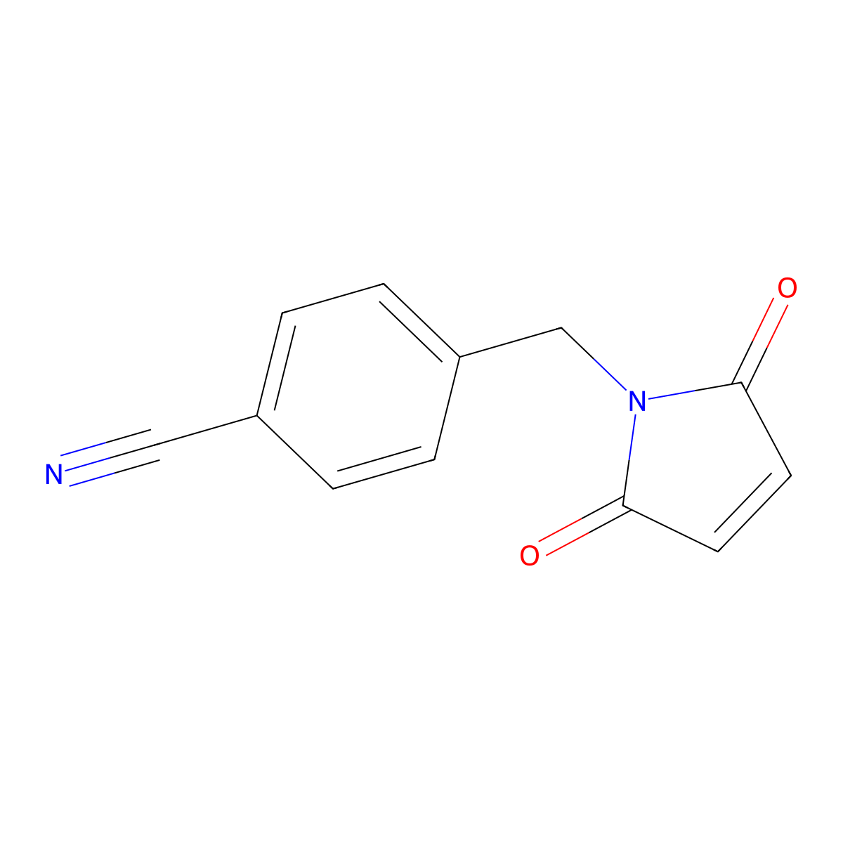 4-((2,5-dioxo-2,5-dihydro-1H-pyrrol-1-yl)methyl)benzonitrile molecular structure, CAS 1249094-81-2