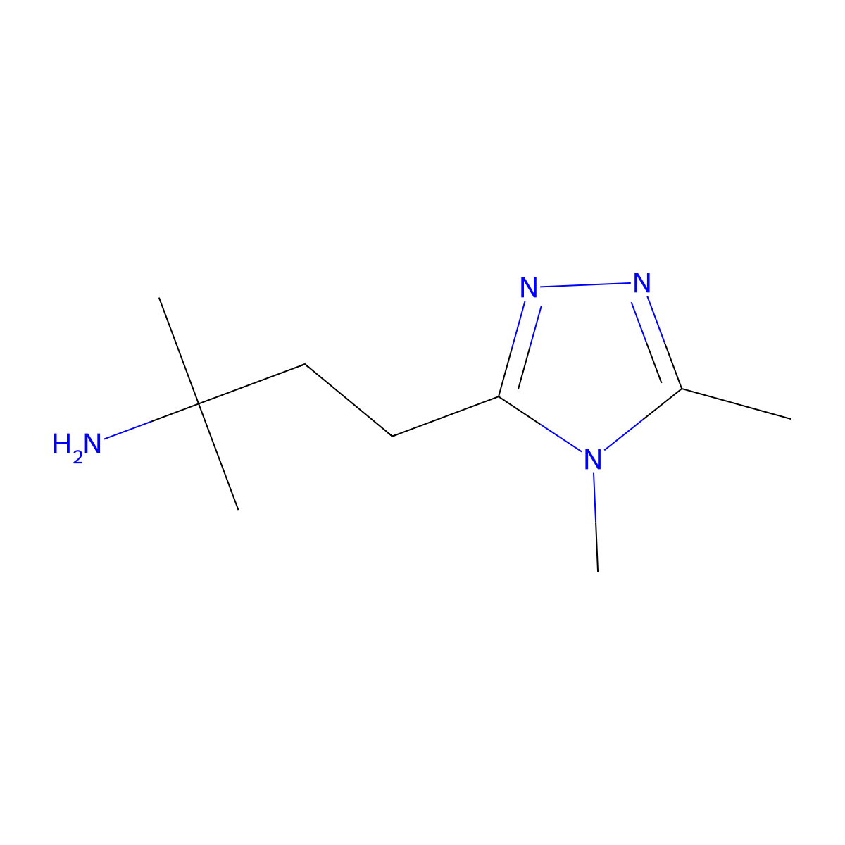 4-(4,5-Dimethyl-4h-1,2,4-triazol-3-yl)-2-methylbutan-2-amine molecular structure, CAS 1249095-65-5