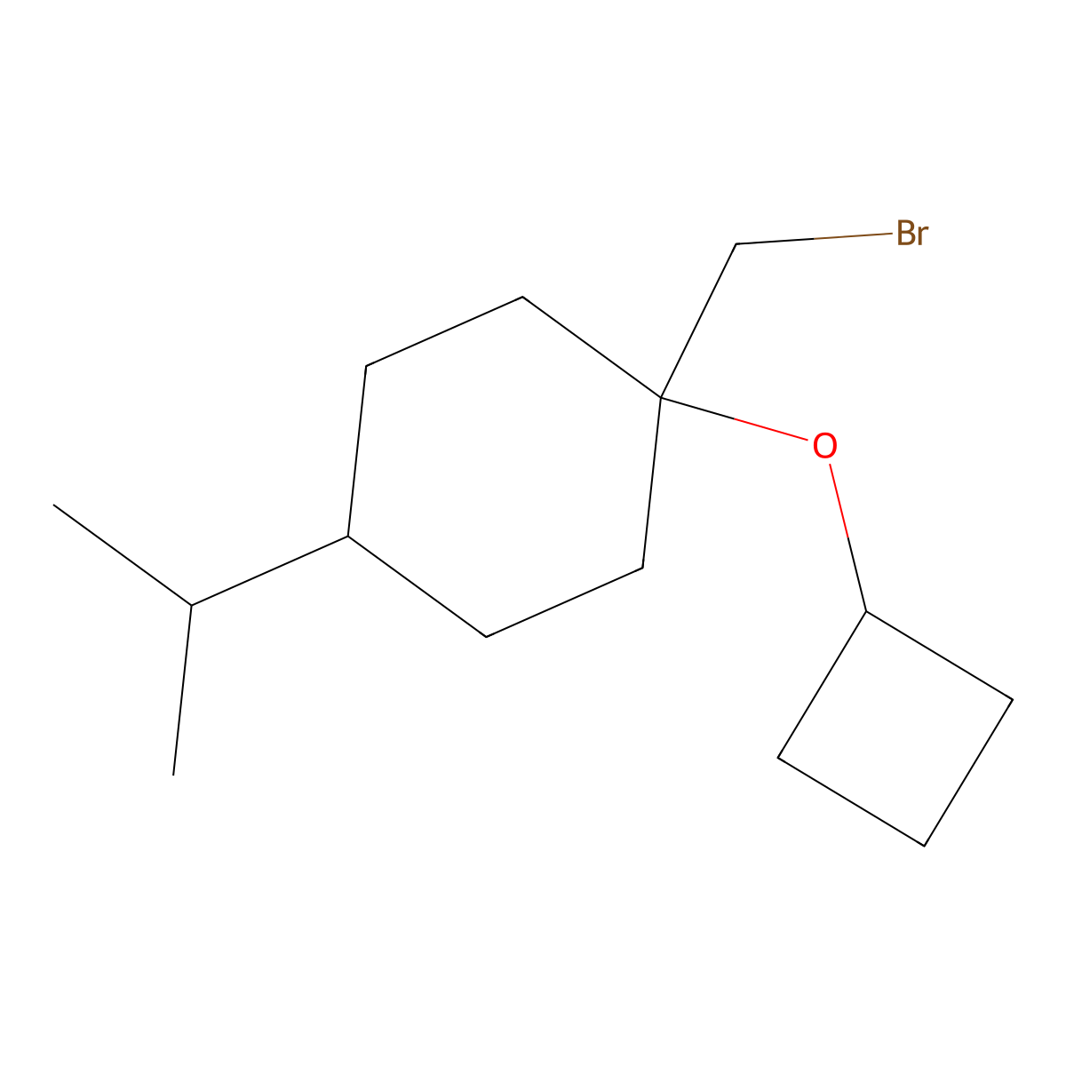1-(Bromomethyl)-1-cyclobutoxy-4-isopropylcyclohexane molecular structure, CAS 1249097-60-6