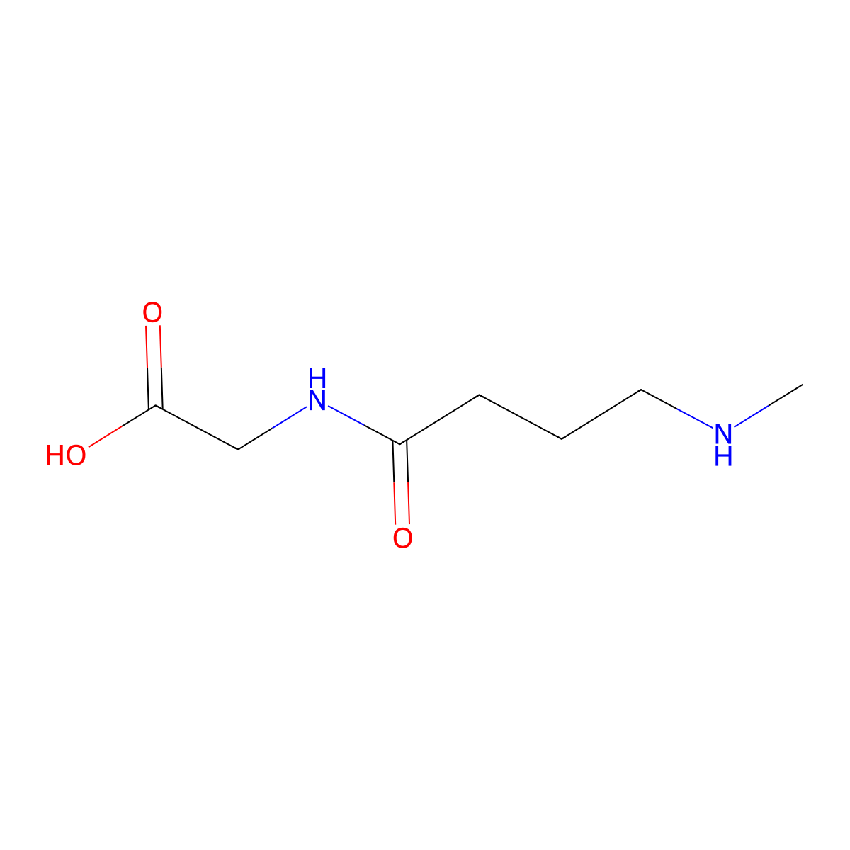 2-[4-(Methylamino)butanamido]acetic acid molecular structure, CAS 1249101-36-7