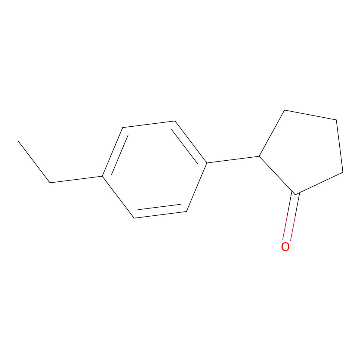 2-(4-Ethylphenyl)cyclopentan-1-one molecular structure, CAS 1249102-02-0